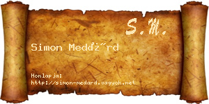 Simon Medárd névjegykártya
